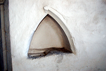 Niche in the north wall of the chancel May 2011